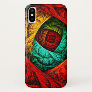 Funda Para iPhone X Patrón de arte colorido artístico moderno abstract