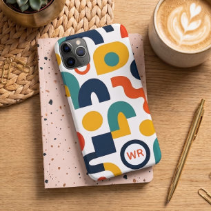 Funda Para iPhone 11 Pro Max Patrón de arte de formas retro coloridas personali