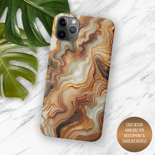 Funda Para iPhone 15 Pro Max Patrón de arte de mármol negro gris rojo marrón ám