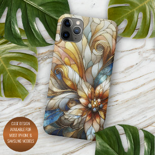 Funda Para iPhone 11 Pro Max Patrón de arte de mosaico floral de vidrio teñido 