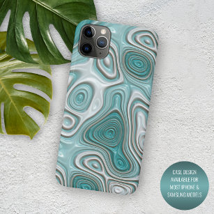Funda Para iPhone 11 Patrón de arte de Natación Verde Turquesa de Aqua 