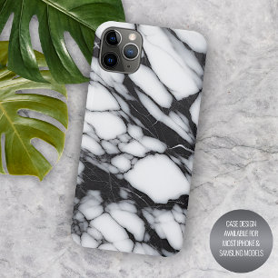 Funda Para iPhone 15 Pro Max Patrón de arte de olas de mármol blanco gris negro