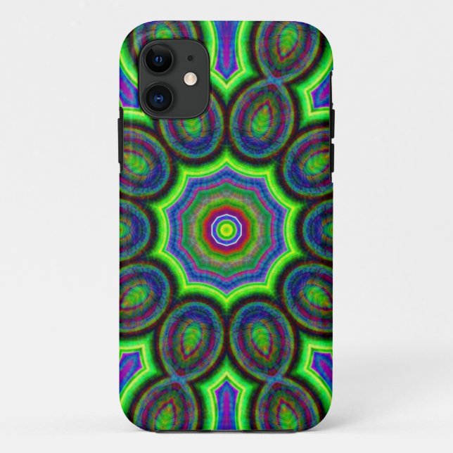 Funda De Case-Mate Para iPhone Patrón de arte digital Kaleidoscope 6 (Reverso)