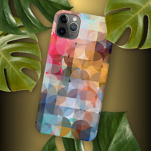 Funda Para iPhone 11 Pro Max Patrón de arte en mosaico azul amarillo naranja ro