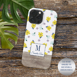 Funda Para iPhone 15 Pro Max Patrón de arte floral de margaritas de primavera c