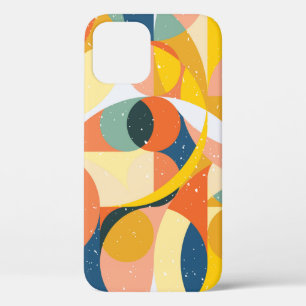 Funda Para iPhone 12 Patrón de arte minimalista geométrico con sencille