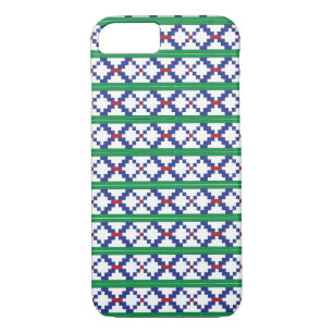 Funda Para iPhone 8/7 Patrón de arte tribal verde, azul, rojo y étnico