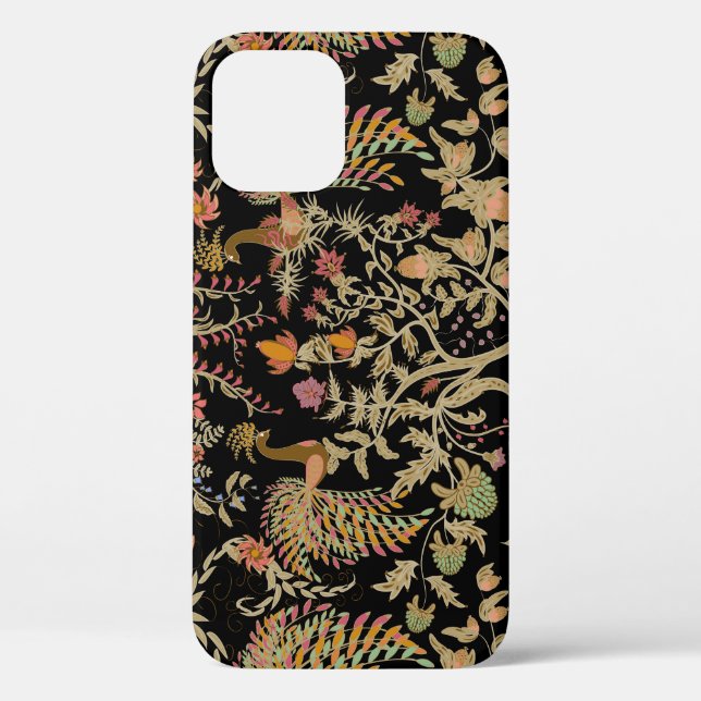 Funda De Case-Mate Para iPhone Patrón de aves florales de hadas chinas (Reverso )