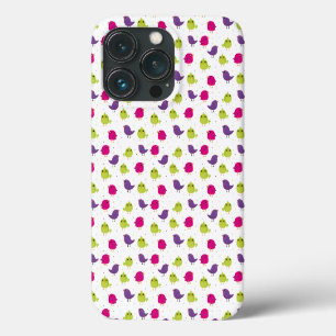 Funda Para iPhone 13 Pro Patrón de Aves Lindas y Coloridas