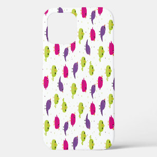 Funda Para iPhone 12 Patrón de Aves Lindas y Coloridas