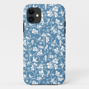 Funda Para iPhone 11 patrón de aves y plantas ornamentadas