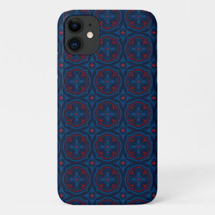 Funda Para iPhone 11 Patrón de azulejo floral decorativo