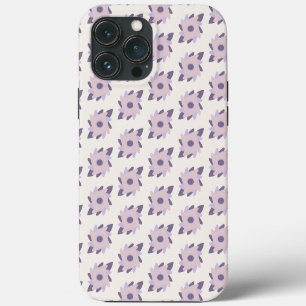 Funda Para iPhone 13 Pro Max Patrón de Baldosa Decorativa de Color Púrpura Past
