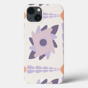 Funda Para iPhone 13 Patrón de Baldosa Decorativa de Pastel Púrpura