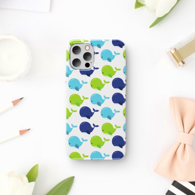 Funda De Case-Mate Para iPhone Patrón De Ballenas, Ballenas Cuestas, Animales Mar (Subido por el creador)