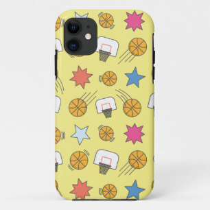 Funda Para iPhone 11 Patrón de baloncesto divertido
