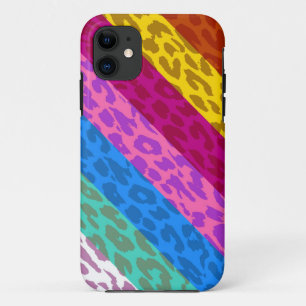 Funda Para iPhone 11 Patrón de banda multicolor de piel de leopardo 2