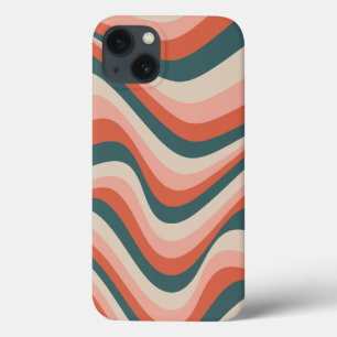 Funda Para iPhone 13 Patrón de banda ondulada retro ondulado colorido