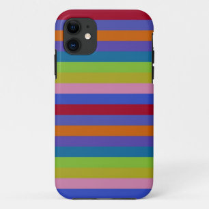 Funda Para iPhone 11 Patrón de bandas de color retro 9