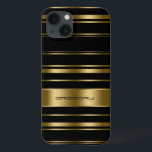 title_seo2 Patrón de bandas doradas y negras monogramadas<br><div class="desc">Elegante patrón de rayas de oro y negro. Monograma de personalizable.</div>