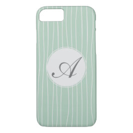 Funda Para iPhone 8/7 Patrón de bandas Verde azuladas monográficas