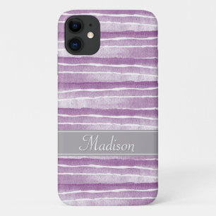 Funda Para iPhone 11 Patrón de bandas violetas púrpuras de agua