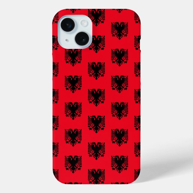 Funda De Case-Mate Para iPhone Patrón de bandera de Albania (Reverso )