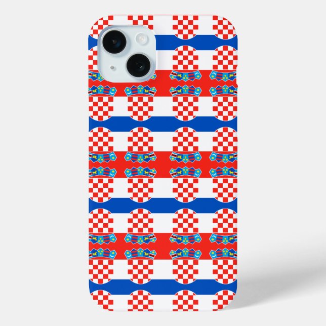 Funda De Case-Mate Para iPhone Patrón de bandera de Croacia (Reverso )