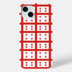 Funda Para iPhone 15 Mini Patrón de bandera de Georgia Sakartvelo