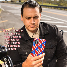 Funda Para iPhone 15 Pro Max Patrón de bandera de Puerto Rico iPhone 15 Pro Max