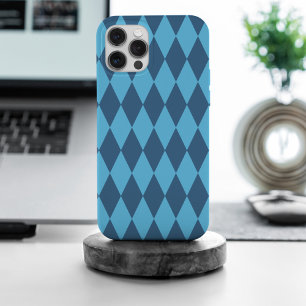 Funda Para iPhone 15 Pro Max Patrón de bandera en rombo de Baviera Azul