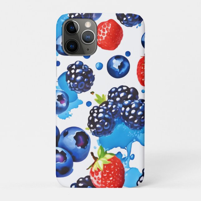 Funda De Case-Mate Para iPhone Patrón de Berry vibrante (Reverso)