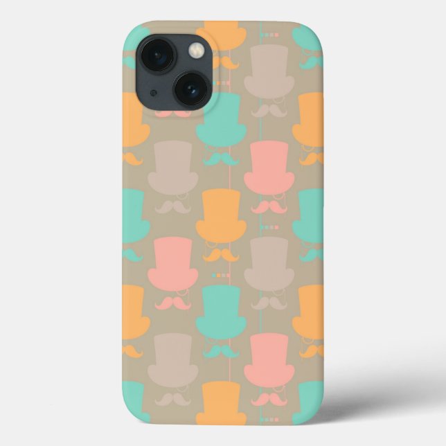 Funda De Case-Mate Para iPhone Patrón de bigote 2 (Reverso)