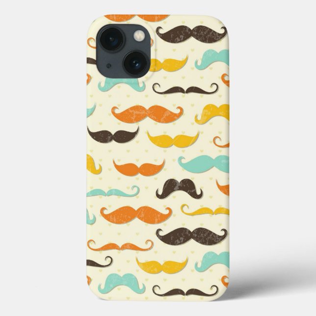 Funda De Case-Mate Para iPhone Patrón de bigote 3 (Reverso)