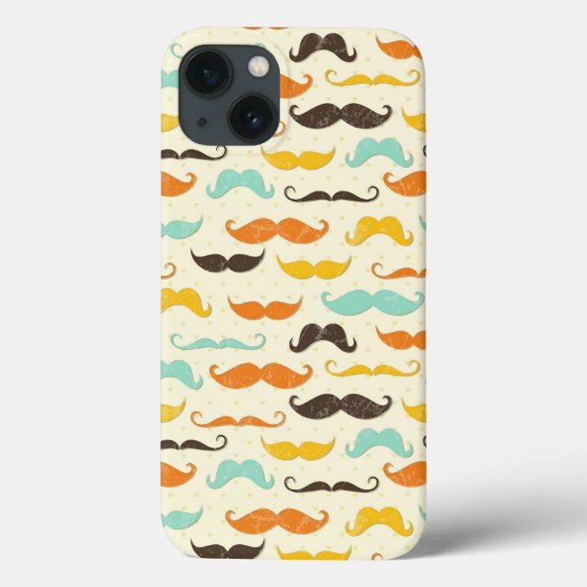 Funda De Case-Mate Para iPhone Patrón de bigote 3 (Reverso)