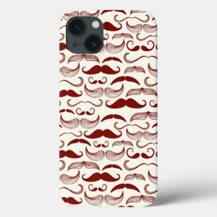 Funda Para iPhone 13 Patrón de bigote, estilo retro 3