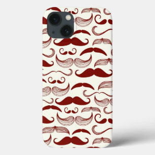 Funda Para iPhone 13 Patrón de bigote, estilo retro 3