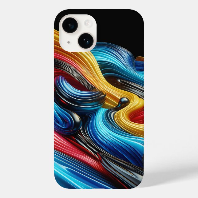 Funda De Case-Mate Para iPhone Patrón de bloque metálico industrial moderno de co (Reverso )