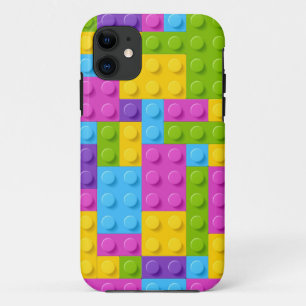 Funda Para iPhone 11 Patrón de bloques de construcción de plástico