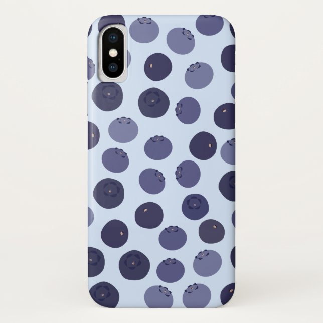 Funda De Case-Mate Para iPhone Patrón de Blueberry (Reverso)