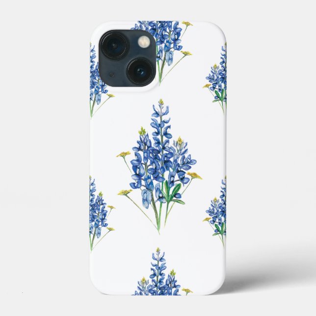 Funda De Case-Mate Para iPhone Patrón de Bluebonnets y Flores Silvestres (Reverso )