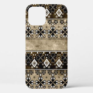 Funda Para iPhone 12 Patrón de boho étnico. Viejo estampado de arte t