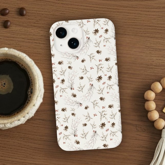 Funda De Case-Mate Para iPhone Patrón de Boho Woodland Winterberry (Subido por el creador)
