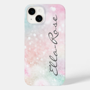 Funda Para iPhone 14 De Case-Mate Patrón de bokeh de Bonito de Purpurina rosa