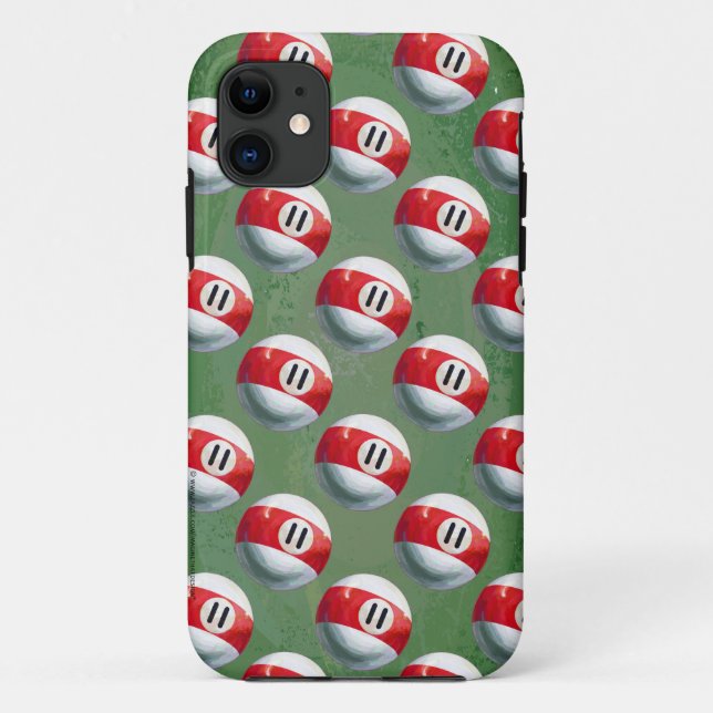 Funda De Case-Mate Para iPhone Patrón de bolas Billiards 11 (Reverso)