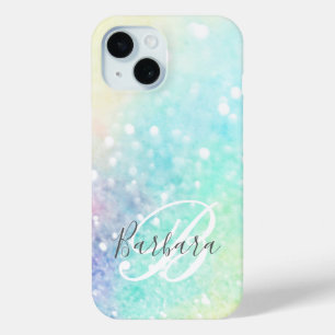 Funda Para iPhone 15 Patrón de Bonito colorido del Purpurina holográfic