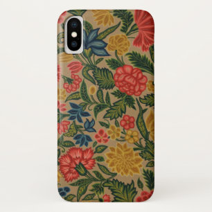 Funda Para iPhone X Patrón de bordado floral vintage de crewel