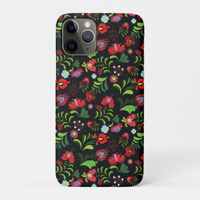 Funda De Case-Mate Para iPhone Patrón de Bordado Húngaro Matyo (Reverso)