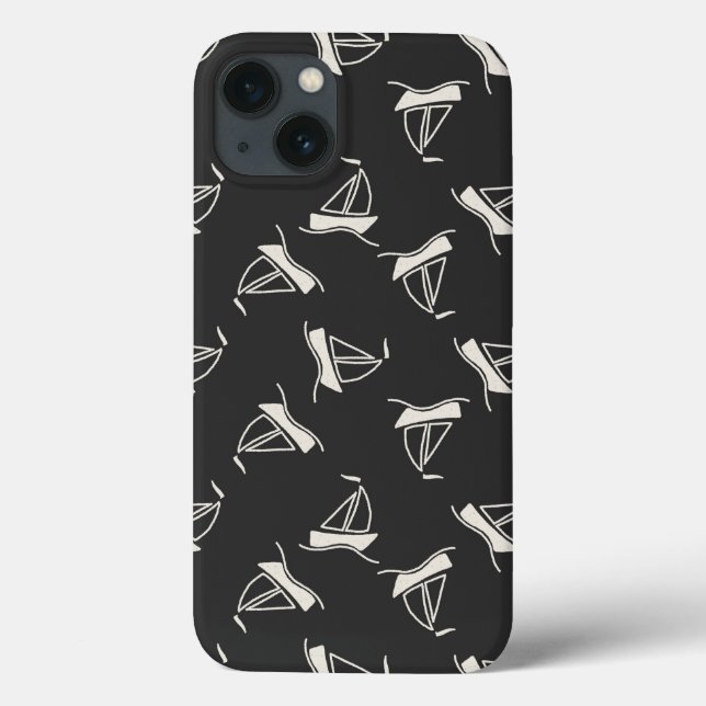 Funda De Case-Mate Para iPhone Patrón de bote de agua Doodle (Reverso)