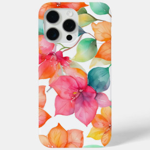 Funda Para iPhone 15 Pro Max Patrón de buganvillas tropicales